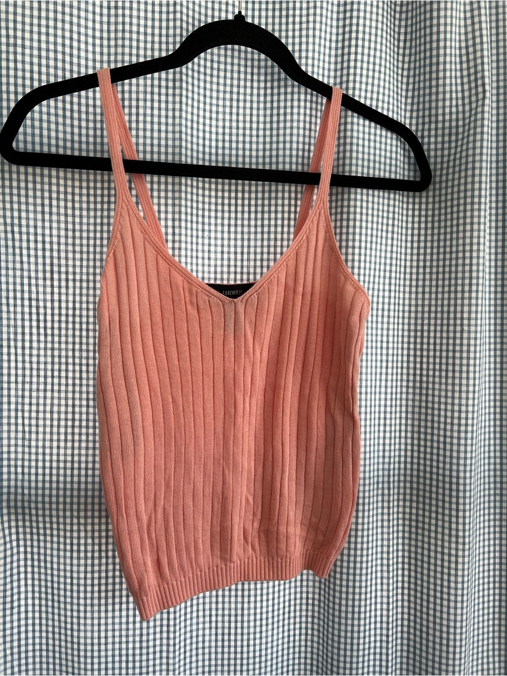 Forever 21 Ribbed Coral Pink V-Neck Cami